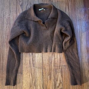 Reformation cropped cashmere sweater